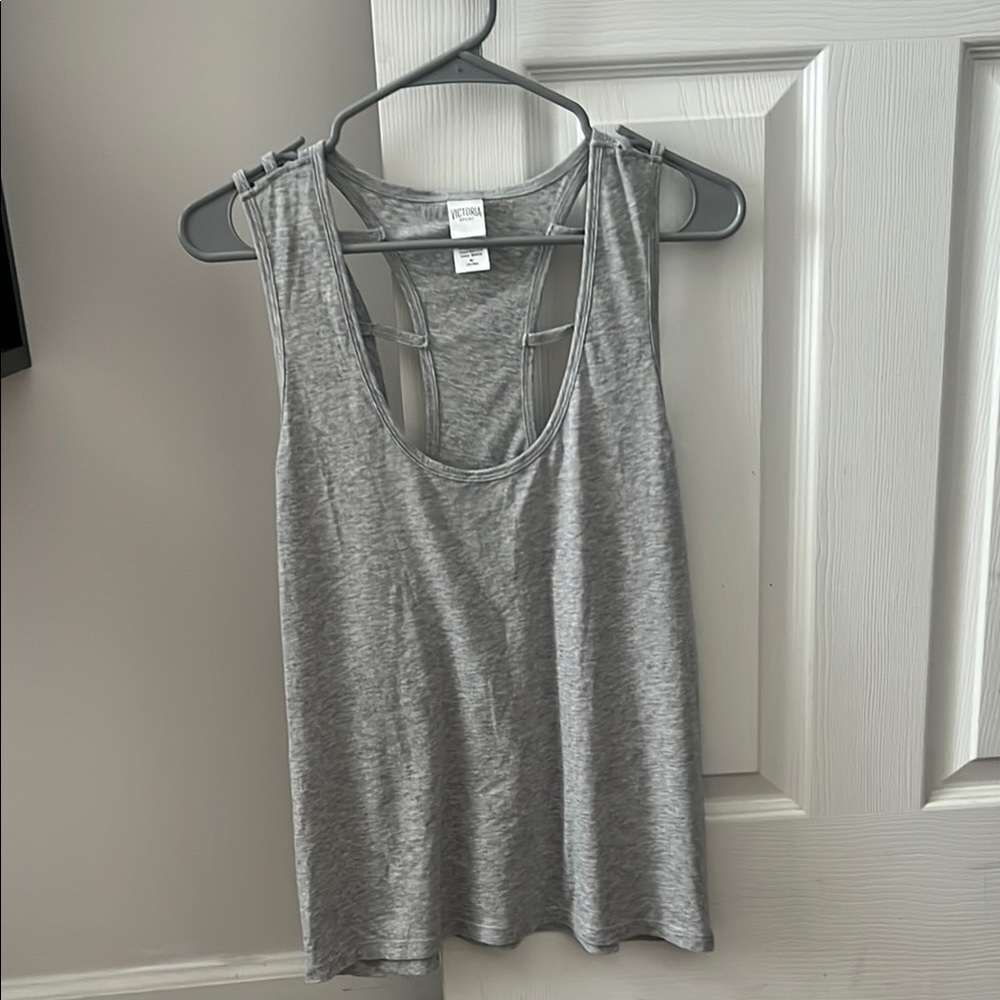 Victoria's Secret Sport Gray Cut Out Relaxed Tank Top